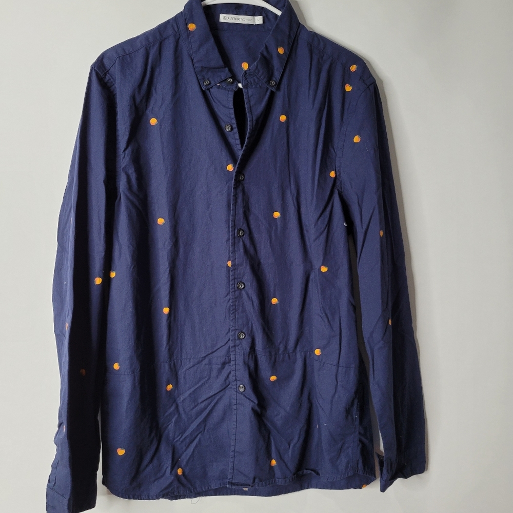 Alternative Peach Printed Button Down Size L - image 1